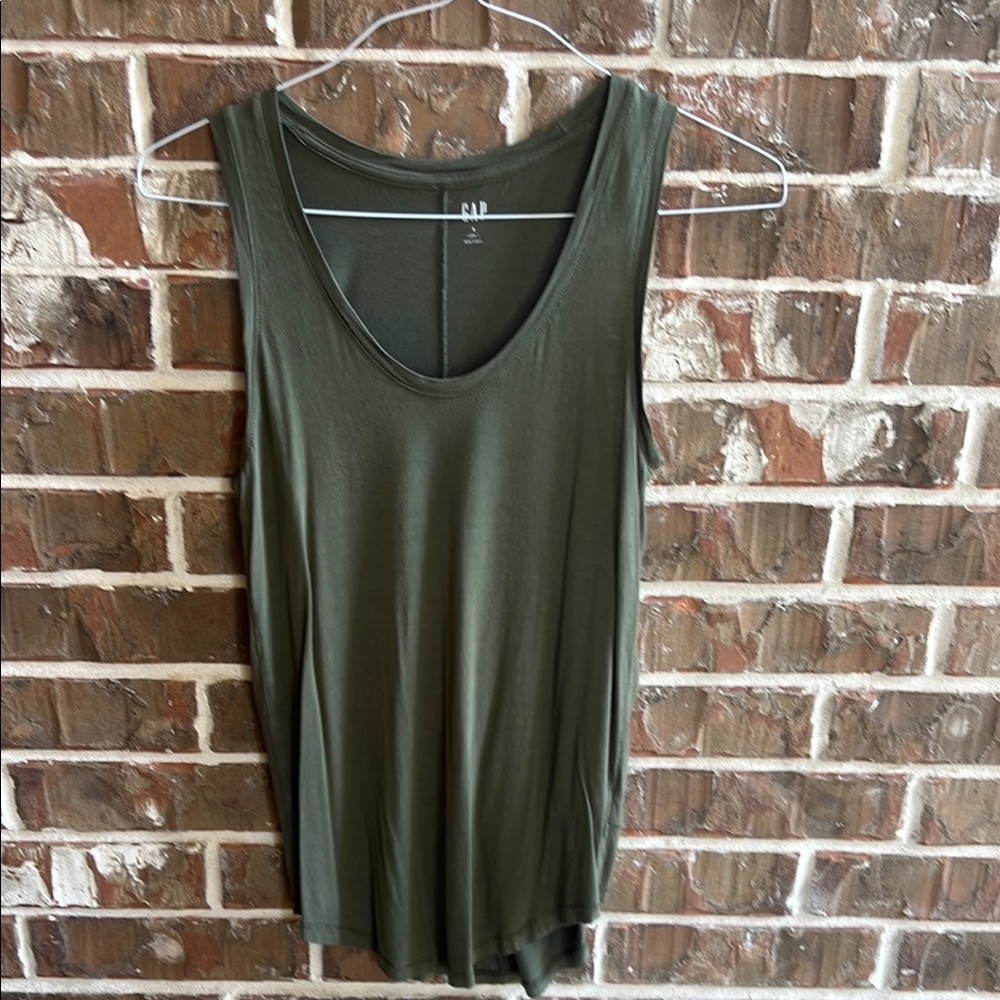 Olive Green Women's Gap Tank Top